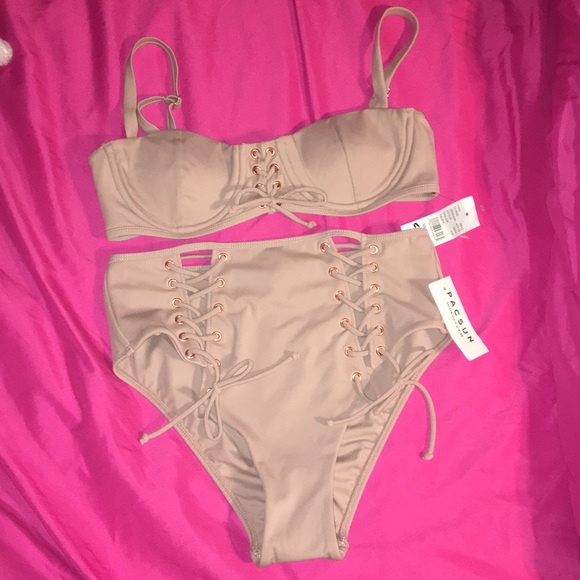 pacsun high waisted swim